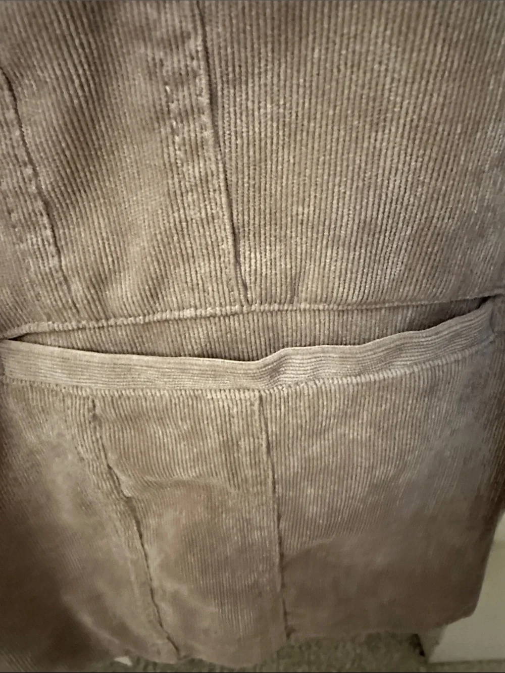 croft & barrow Taupe Corduroy Button-Front Jacket